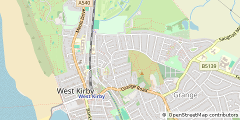 Map of Wirral, Merseyside