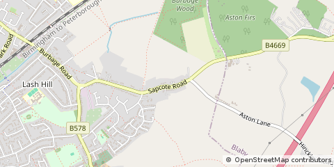 Map of Hinckley, Leicestershire