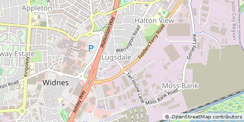 Map of Widnes, Cheshire