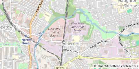 Map of Dodsworth Street Darlington, County Durham