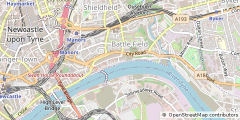 Map of Newcastle Upon Tyne