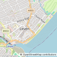 Map of Leven, Fife