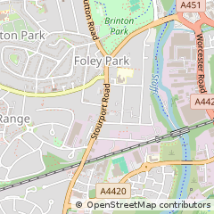 Map of Kidderminster, Worcestershire