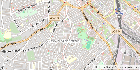 Map of Derby, Derbyshire