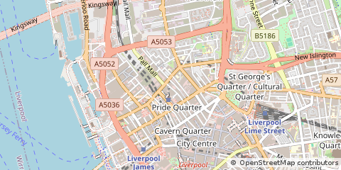 Map of Liverpool, Merseyside