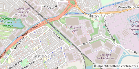 Map of Minworth, Birmingham
