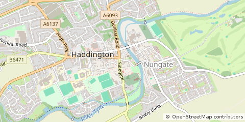 Map of Haddington, East Lothian
