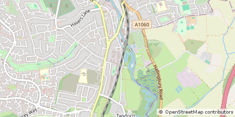 Map of Bishops Stortford, Herts