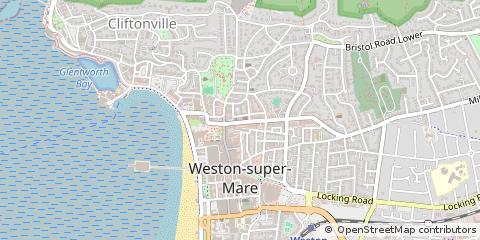 Map of Weston-Super-Mare, Somerset