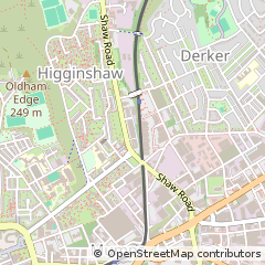 Map of Oldham, Lancashire