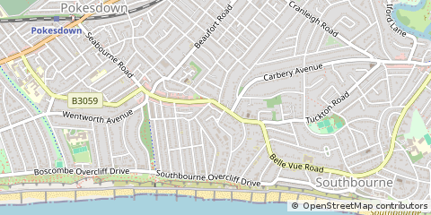 Map of Bournemouth, Dorset