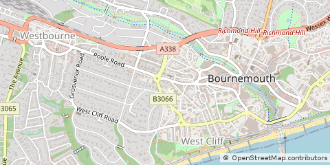 Map of Bournemouth, Dorset
