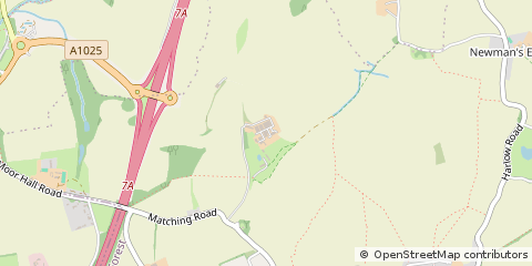 Map of Harlow, Essex