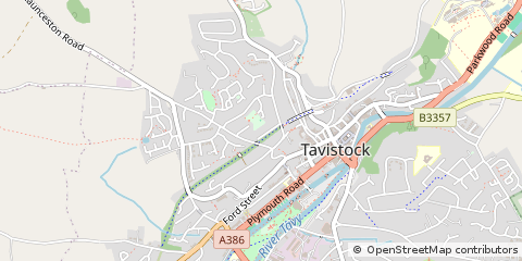 Map of Tavistock, Devon