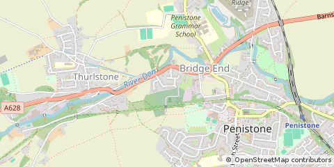 Map of Sheffield, South Yorkshire