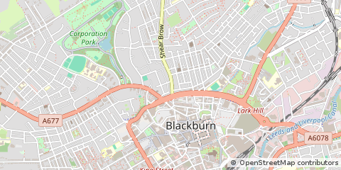 Map of Blackburn, Lancashire