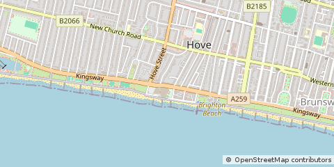 Map of Hove, East Sussex