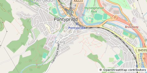 Map of Pontypridd