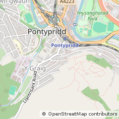 Map of Pontypridd