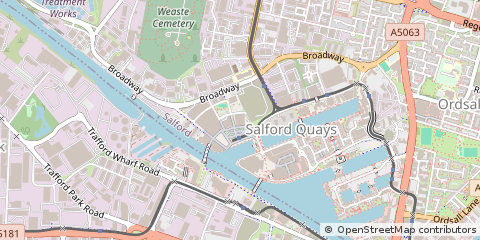 Map of Salford, Greater Manchester