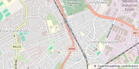 Map of Blackburn, Lancashire