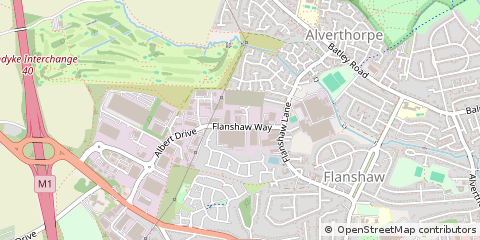 Map of Wakefield, West Yorkshire