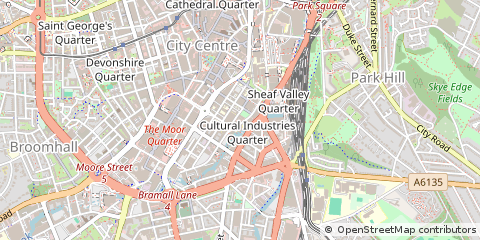 Map of Sheffield