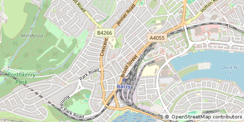 Map of Barry, Vale of Glamorgan
