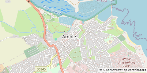 Map of Amble, Morpeth