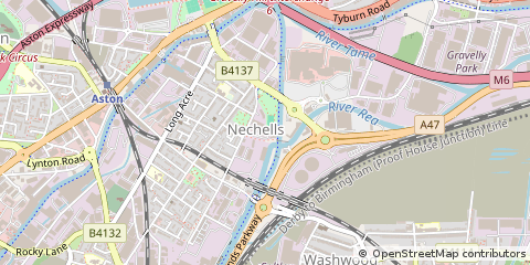 Map of Birmingham, Staffordshire