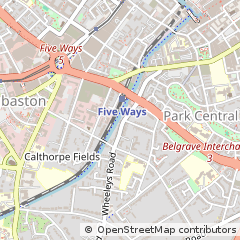 Map of Birmingham, West Midlands