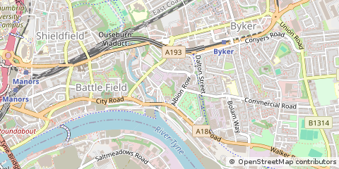 Map of Newcastle Upon Tyne