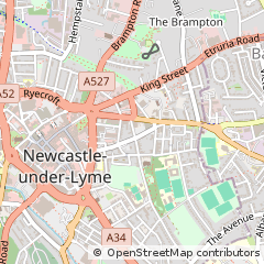 Map of Newcastle Under Lyme, Staffordshire