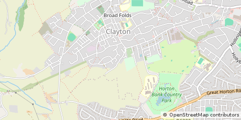 Map of Bradford, West Yorkshire