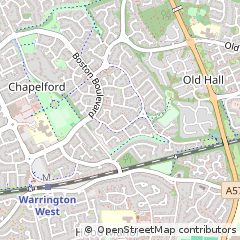 Map of Warrington, Cheshire