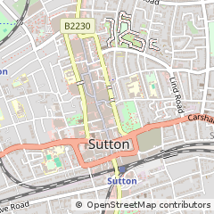 Map of Sutton, Surrey