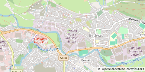 Map of Caerphilly