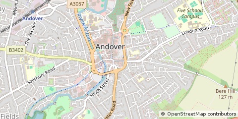 Map of Andover, Hampshire