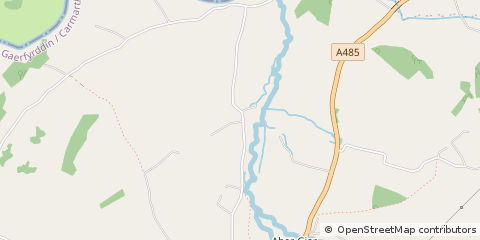 Map of Pencader, Carmarthenshire