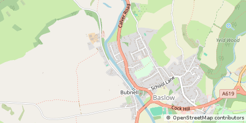 Map of Baslow, Derby