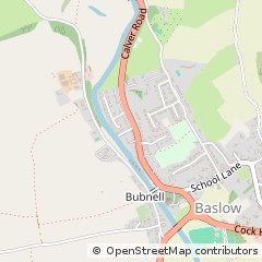 Map of Baslow, Derby