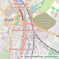 Map of Stoke on Trent, Staffordshire