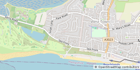 Map of Hayling Island