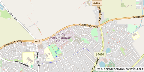 Map of Hinckley, Leicestershire