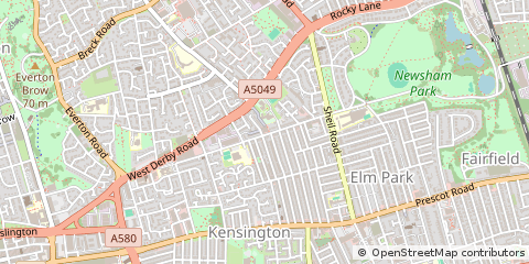 Map of Liverpool, Merseyside