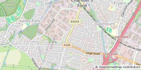 Map of Eastleigh, Hampshire