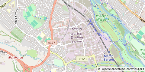 Map of Exeter, Devon