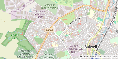 Map of Nottingham, Nottinghamshire