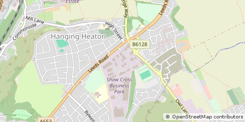 Map of Dewsbury, West Yorkshire