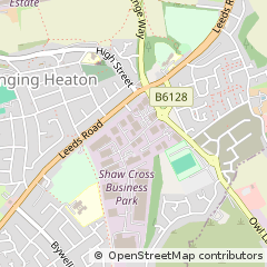 Map of Dewsbury, West Yorkshire